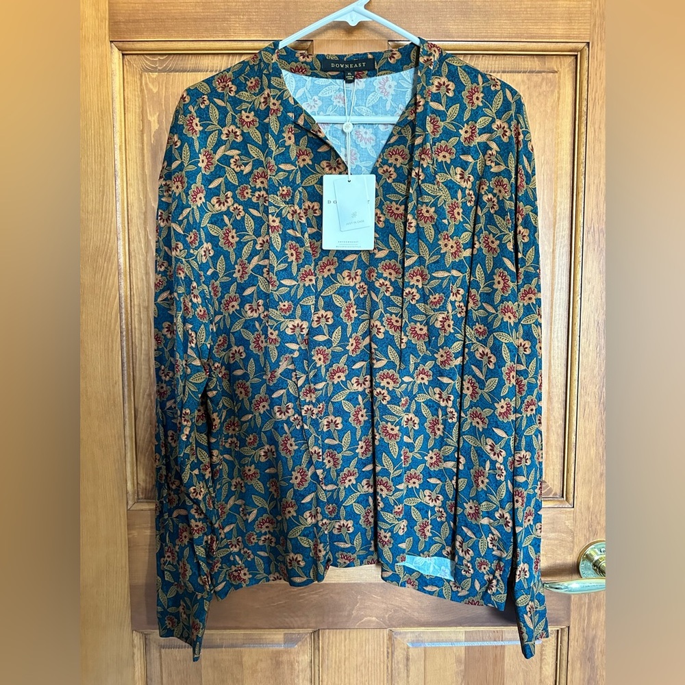 Downeast Derby Blouse in Amelia Floral P